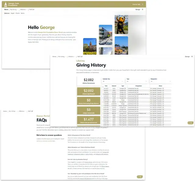 Georgia Tech Foundation Portal Preview